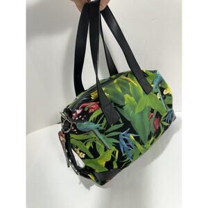 Tosca Blu Bag Purse Satchel Rainforest Y2K‎ Handbag Canvas Parrot Keychain